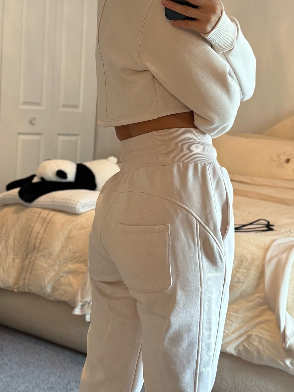 Us lounge Cream Hoodie and Jogger Set - Picture 2 of 6